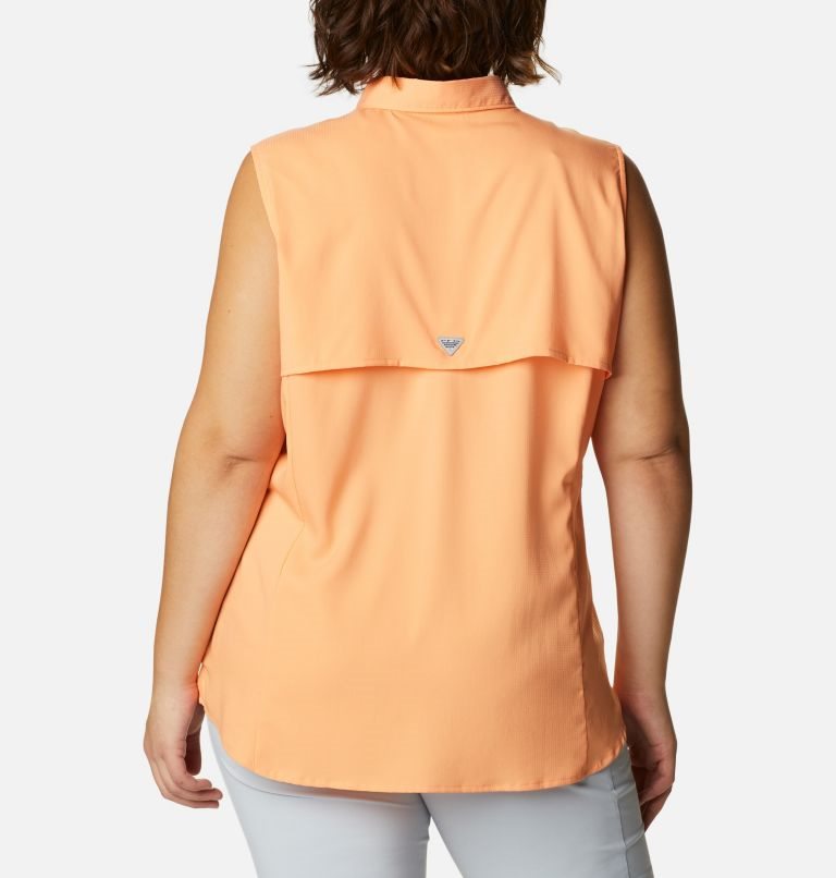 Women's Columbia PFG Tamiami Sleeveless Shirts Orange | Plus Size CA-U45C8